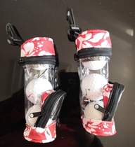 Golf mini small ball bag next accessories storage bag ball Tee bag with hook transparent convenient and durable for men and women