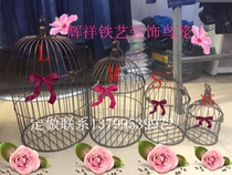 European wrought iron decoration birdcage wedding window ornaments wedding photography props balcony furnishings