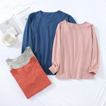 Lycra cotton pajama tops single piece womens 2022 new fall winter couple cotton autumn coat loose houseclothes long sleeves