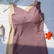 Japanese ruyi vest skin and underwear bra one-piece with chest cushion two-in-one without steel ring beating bottom without marks