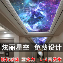 Select the starry sky classical Chinese European acrylic transparent Board living room aisle corridor ceiling 3d art glass