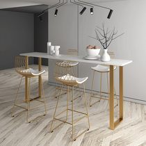 Nordic Marble Bar Table and Chair Bar Red Bar Table and Chair by wall high table