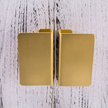Light extravagant brass solid semi-circle pair with handle wooden door pure copper handle simple retro double open square lengthened handle