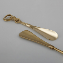 European retro brass shoehorn Indian handmade shoehorn entrance household shoe lift Creative gift Shoe lift