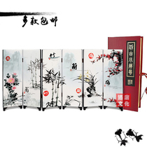Imitation ancient lacquerware small screen decoration swinging piece Chinese wind gift gift foreign affairs overseas delivery of old foreign handiwork