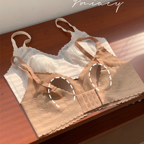  Ultra-thin summer latex underwear female rabbit ears big chest display small lace bra without steel rims comfortable milk collection