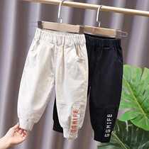 Boys and children casual pants 2021 spring and autumn clothing Korean trend small childrens trousers children casual tooling pants