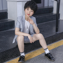 Summer Korean childrens suit Boy small suit host piano performance wedding flower girl dress child suit