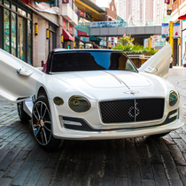 Bentley childrens car electric remote control car can take 4 four rounds of boys and girls charging toy car can sit on people