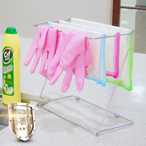 304 stainless steel kitchen cloth rack drying rack Desktop towel rack drain rustproof folding storage rack