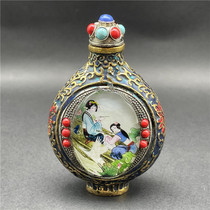 Folk specialty craft gift snuff bottle gift antique old-fashioned snuff bottle living room decoration ornaments