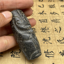 Hongshan culture ancient jade brand antique meteorite handle piece jade pendant retro Jade peed ornaments jade drop jade collection