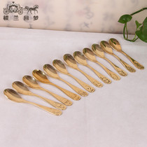 Copper spoon copper spoon copper rice spoon zodiac spoon handmade long-handled rice spoon household tableware pure copper single