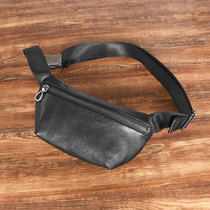 Thin close-fitting running bag real head sheepskin men and women couples 2020 new running leisure crossbody mobile phone chest bag