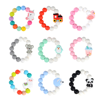 Tooth glue bracelet baby animal grinding tooth food grade silicone can be boiled anti-eating hand magic baby toy bite glue