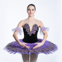 Ballet tutu skirt adult purple competition examination dance clothing Sleeping Beauty hair dress childrens ballet dress