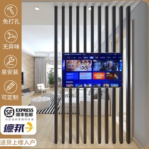 Wrought iron stainless steel screen Partition wall column grille decoration Living room entrance office small apartment without drilling