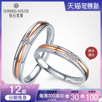 Diamond family couple ring 18K gold diamond ring marriage proposal engagement diamond pair ring custom wedding ring 2021 New