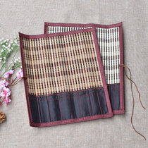 Bamboo edge pen curtain with cloth bag to put brush pen bag calligraphy Chinese painting supplies 5