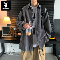 Flowers Playboy shirt Male Long sleeve Harbour Wind day Department Spring and autumn lamp Core suede shirt Summer light and high level Sensation Jacket