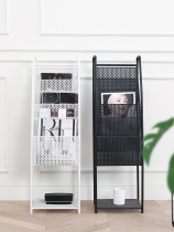 Magazine rack Nordic office front desk data rack Floor display storage rack Storage living room book and newspaper rack Newspaper rack