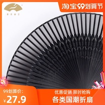 Summer silk peacock retro folding fan Chinese court style ancient style Hanfu daily use folding dance fan