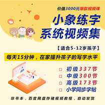 Xiao Xiang Writing Course Children's Hard Pen Calligraphy Video Course Beginners Pupils Practice Calligraphy Self-study Teaching Course Complete Set