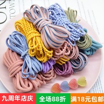 South Korea high elastic leather tendons with ponytail diy homemade headrope raw materials Dongdaemun handmade hair accessories
