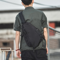 Chest Bag Mens Single Shoulder Bag Inclined Satchel Bag for mens bag Chauffers 100 hitch for Korean version fashion trends small backpacker casual mens bag