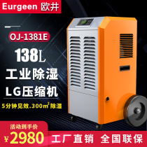 Oujing OJ-1381E high power industrial dehumidifier basement warehouse workshop dehumidifier household Villa moisture absorption