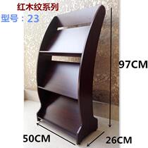 Exhibition frame wood commercial office simple newspaper rack long 50cm storage rack front desk newspaper office multifunctional use