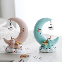 Homemade cute newborn baby fetal hair souvenir diy moon ornaments Baby fetal hair collection bottle full moon gift