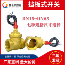 Air Energy large flow full copper check valve baffle type water flow sensing signal flow switch