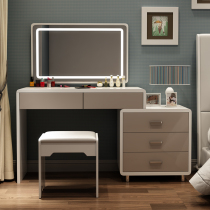 Simple and modern dresser with lamp Bedroom economical small apartment Corner dressing table storage cabinet Integrated large capacity table