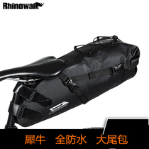 Rhino road bike long-distance tail bag increased capacity 10L saddle bag full waterproof mountain bike riding bag