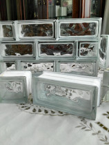 Rectangular hollow glass brick wrong shape I-shaped paving custom processing half brick specification 95*90 * 80mm
