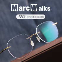 Pure titanium frameless glasses myopia glasses frame Eyeglass frame frame round retro literature and art ultra-light net red male and female 01