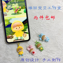 Apple iphone Huawei oppo Xiaomi vivo Meizu Android charging plug cute dust plug cartoon original