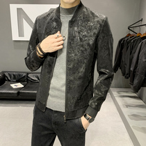 Rich Bird jacket jacket mens autumn and winter fashion brand high-end mens leather slim uniforms handsome baseball uniforms