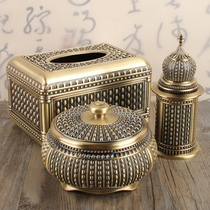 High-grade paper box toothpick box ashtray set newlywed home furnishings tissue box European ashtray fashion gift
