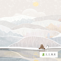 Magnolia non-woven wallpaper self-adhesive bedroom repair cover sticker self-adhesive wallpaper Modern Tale 6650 series hot sale