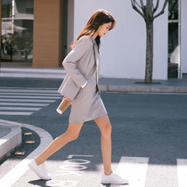 Professional goddess temperament fashion work suit business interview dress female president suit suit suit Korean edition