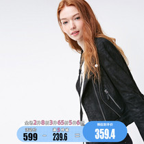 Aya Zhi Vero Moda2019 new lapel zipper button decoration slim leather clothes female) 319310501