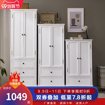 Living room Chinese solid wood wardrobe drawer locker childrens wardrobe bedroom small apartment home wardrobe cabinet