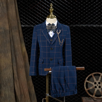 Boys suit suit handsome small suit dress flower boy ten-year-old British piano performance clothes boy childrens dress