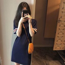 French thin sports dress 2021 new summer port style socialite style womens retro polot shirt skirt