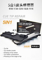 Billiard Cue Leather Head Repaiser 5 Fit 1 Leather Head Grinding Machine Nine Balls Size Head Paring Arc Filing Needling Tool