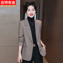 Advanced Senses Small Suit Jacket Woman Spring Autumn Design Sensation 2022 Autumn New Ocean Lady Casual Spring Clothing Blouse