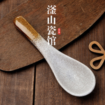 Day Style Ceramic Hotel Restaurant Spoon Cutlery Cutlery Spoon Coarse Pottery Spoon Spoon Spoon for commercial domestic spoon Phnom Penh Spoon Pottery