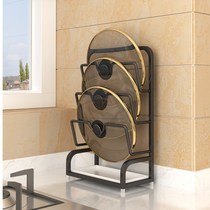 不锈钢锅盖架免打孔厨房台面坐式砧板菜板收纳架放锅盖的架子